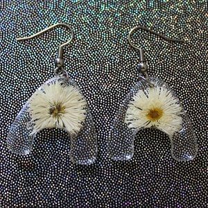 ⚡️ Handmade Dried Flower Resin Earrings